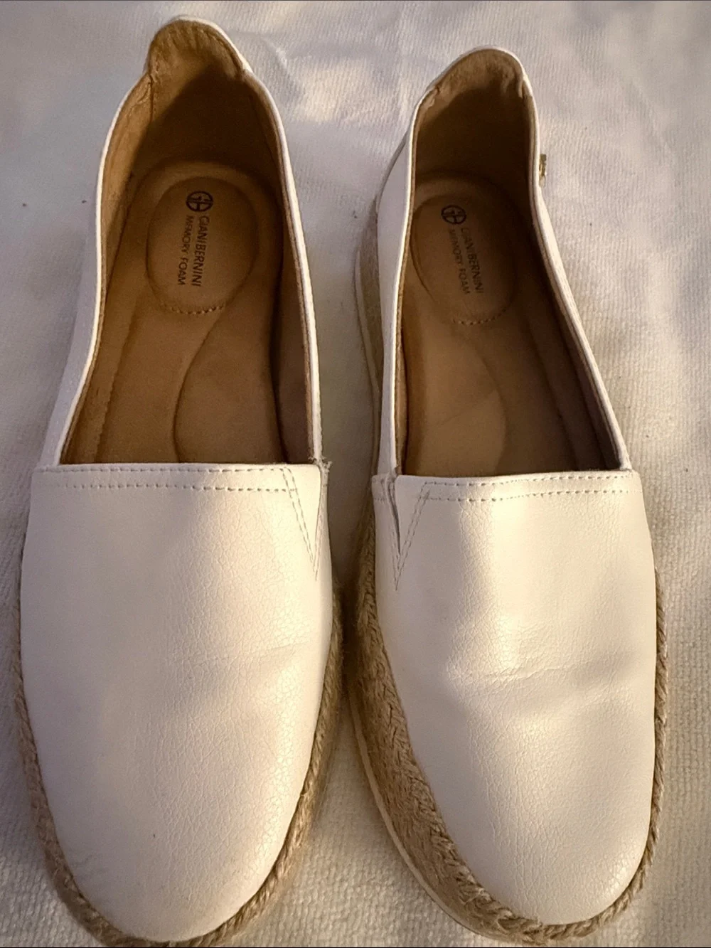Giani Bernini Cream Espadrille Slip-On Flats